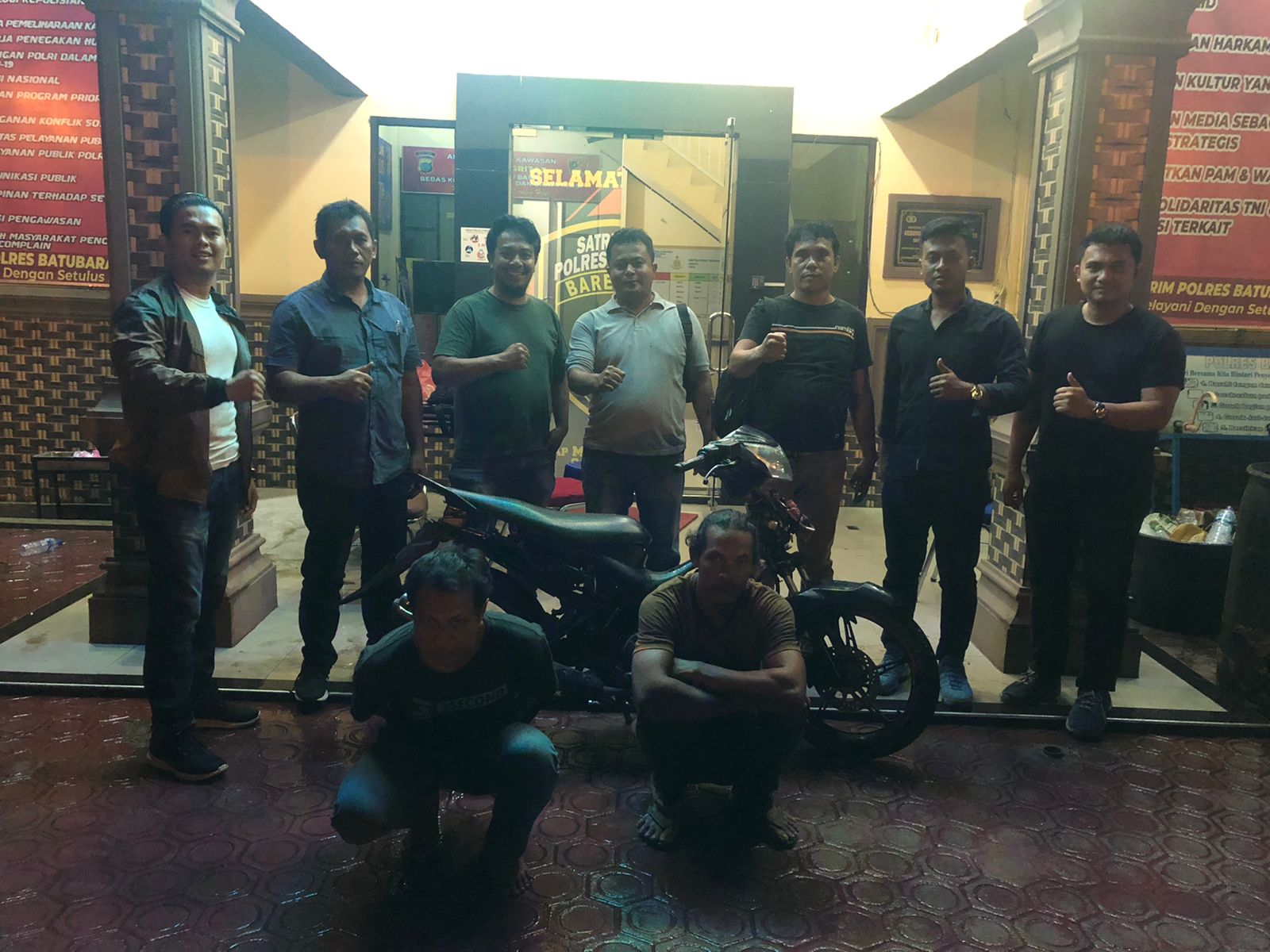 Personel Satreskrim Polres Batu Bara memangkap Pelaku Pencurian Sepeda Motor (foto: ist)