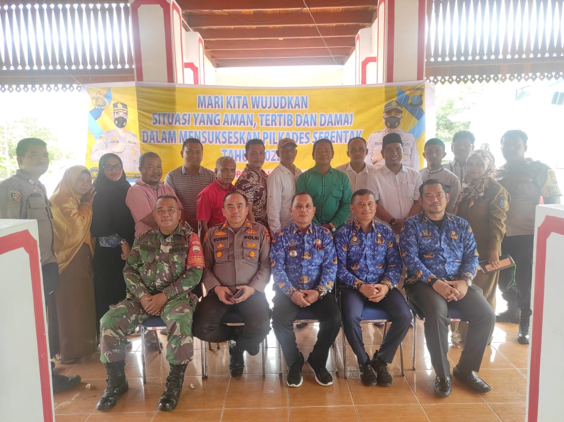 Kapolsek Lima Puluh AKP Rusdi saat melaksanakan rakor bersama Forkopimcam (foto: istimewa)