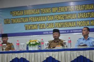 Pemkot Bengkulu Mengelar Bimtek dihadiri Sesda Kota