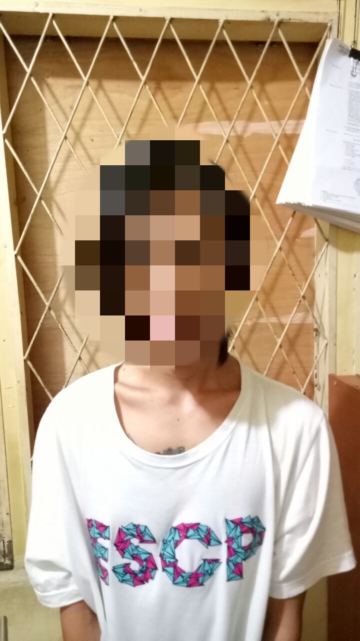 Pelaku Yang diamankan oleh Polsek