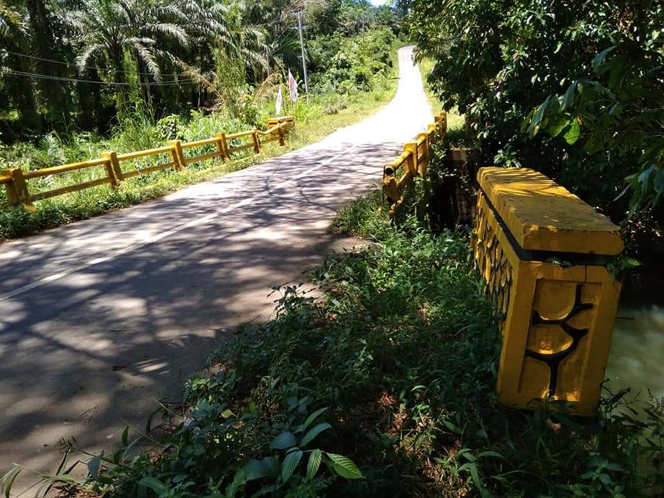 Jembatan tampak mulai tegerus