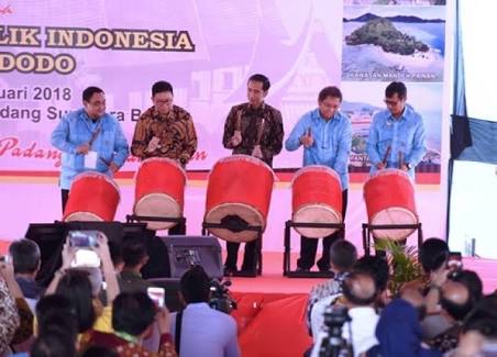 Tampak Presiden RI Joko Widodo menghadiri HPN 2018