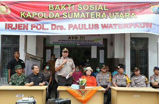 Sambutan Kapoldasu Saat penyerahan Sembako