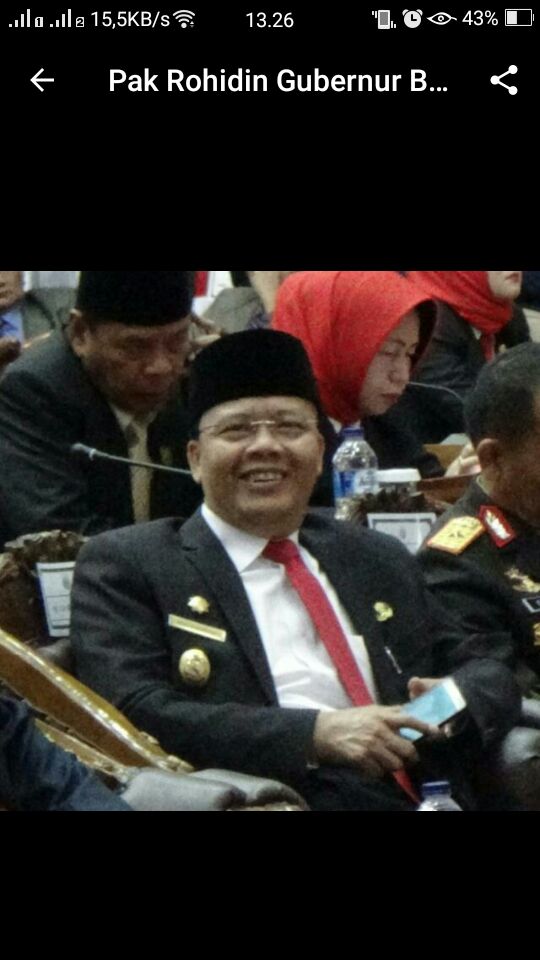 Plt Gubernur Bengkulu Rohidin Mersyah
