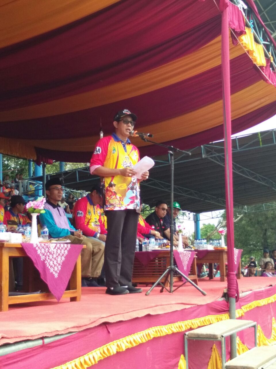 Bupati PALI Saat memberikan sambutan dan sekaligus membuka Acara