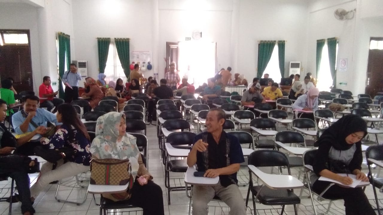 Tampak Bacaleg Partai PKB mengikuti Tes