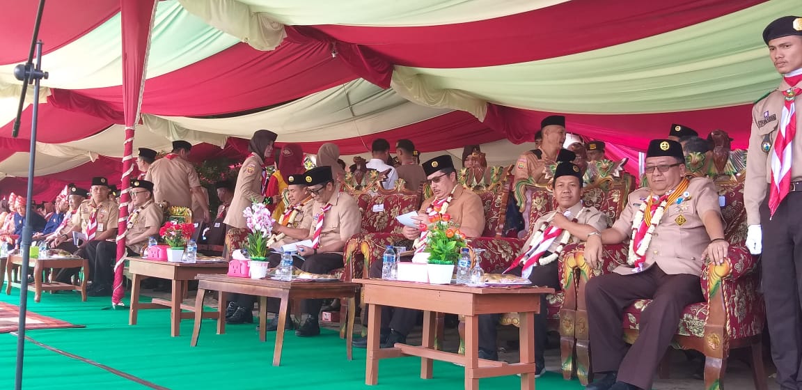 Karya Bakti Pramuka Digelar di Desa Spantan Jaya