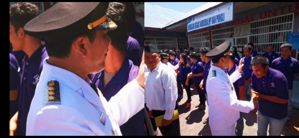 Bupati Karo bersama Karutan kelas II B Kabanjahe Simson Bangun dan Forkopimda  disela sela menyerahkan SK remisi dalam rangka Hut RI ke 74.ist