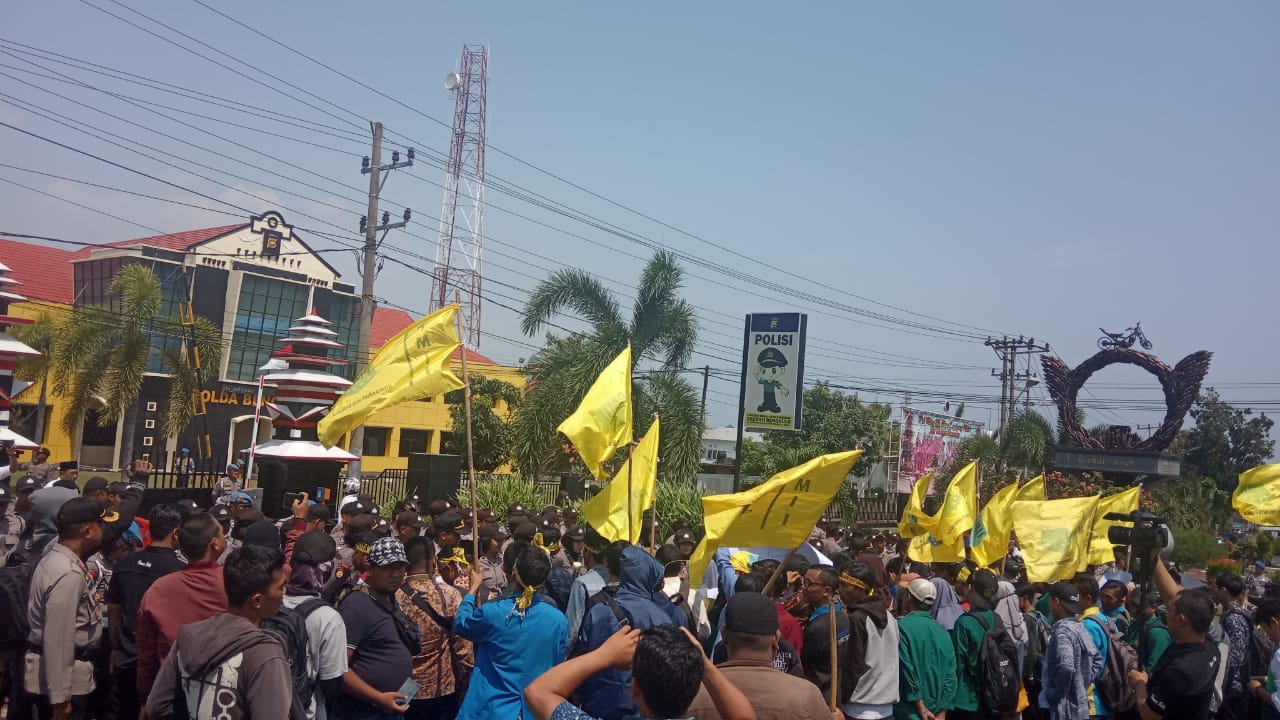 PMII Gelar Aksi Damai di Depan Polda Bengkulu