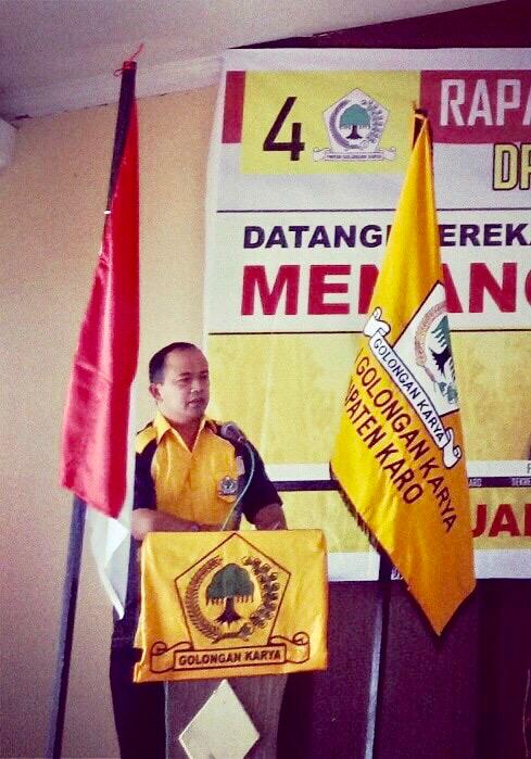 Ketua DPD Partai Golkar Kabupaten Karo Ferianta Purba 