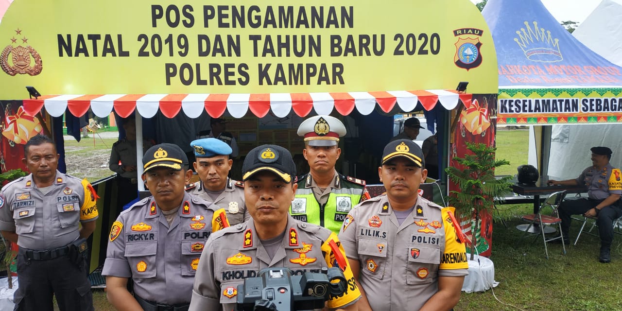Kapolres Kampar Tinjau Pos Pam Nataru 2019