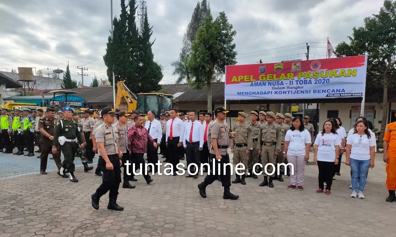 Sigap Penanggulangan Bencana Polres Tanah Karo Gelar Pasukan Aman Nusa II