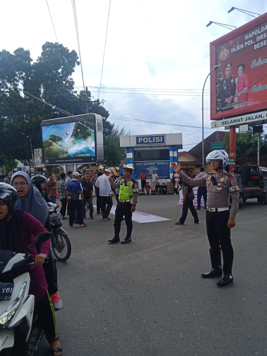 Satlantas Polres Labuhanbatu Lakukan Pengamanan Lalin