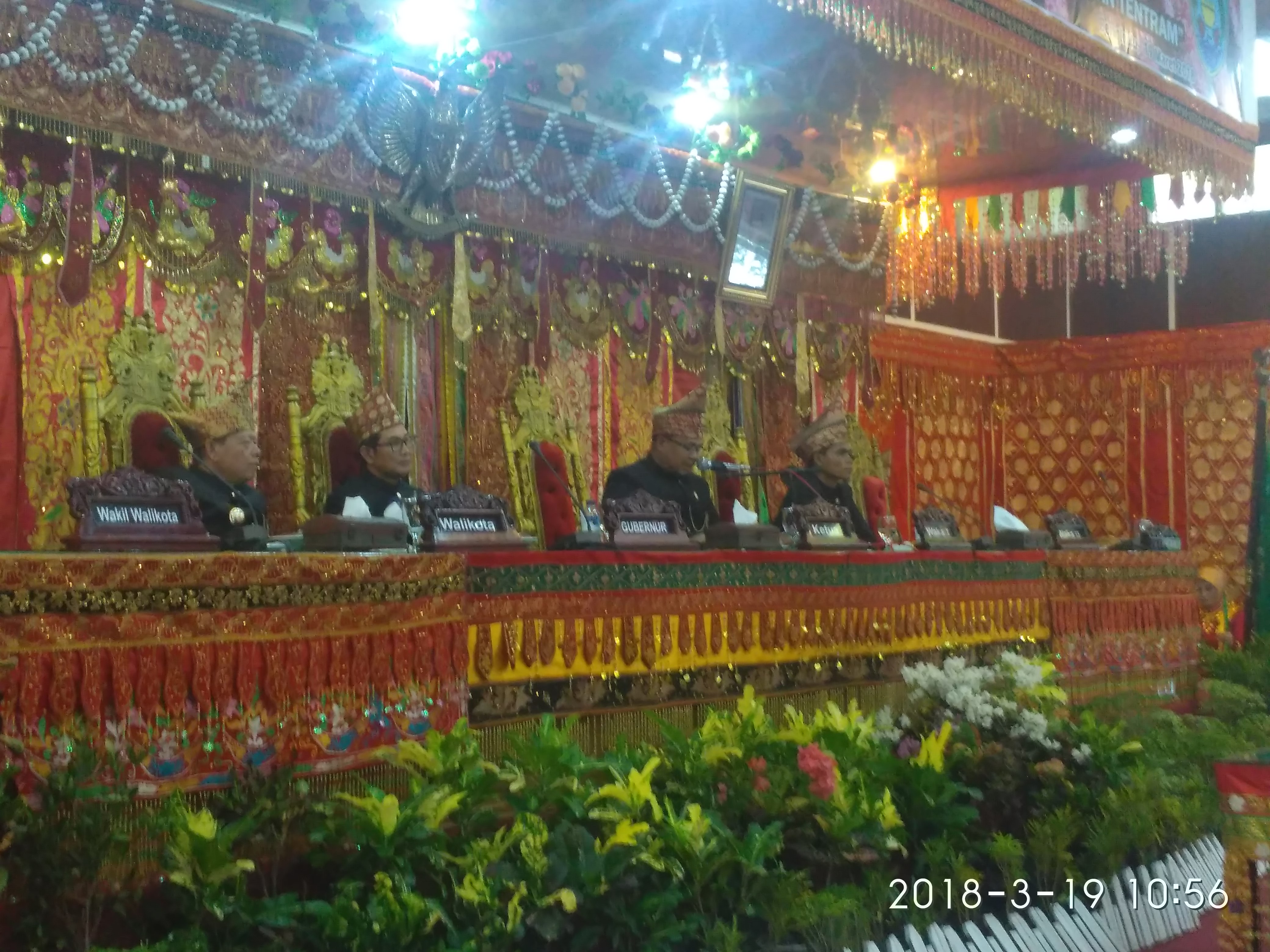 Waka I DPRD Kota Bengkulu Yudi Dermawansyah memimpin jalannya Rapat Paripurna HUT Kota Ke 299