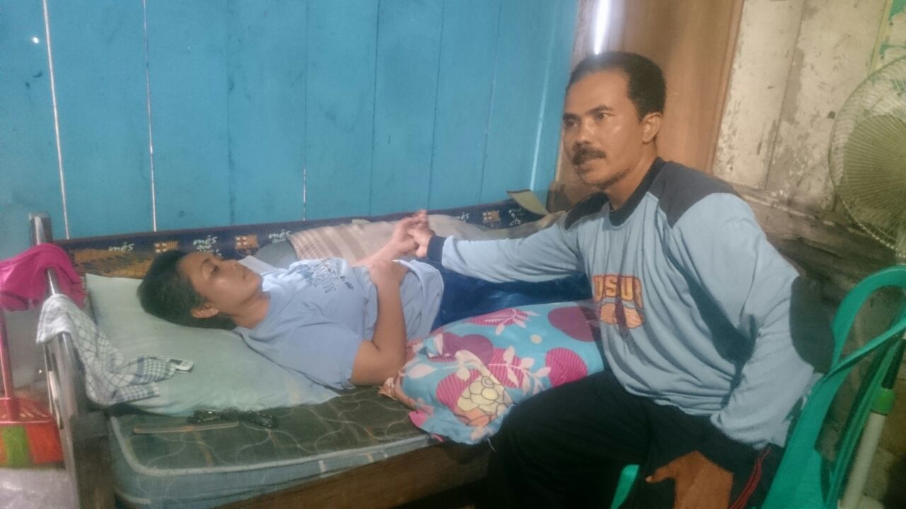 Mengidap Tumor Otak Stadium Tiga, Seorang Warga Padang Jaya Membutuh Uluran Dana