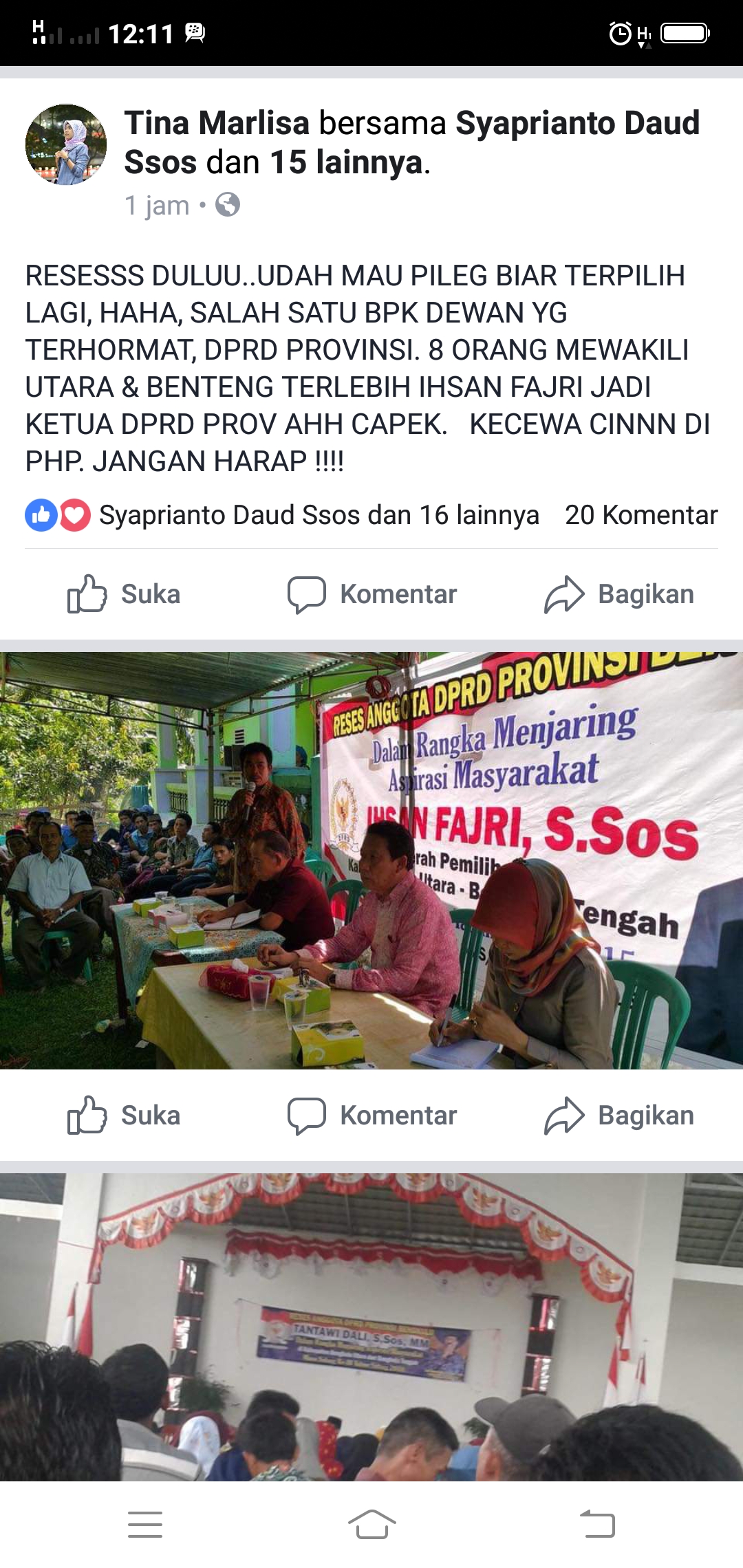 Cuitan Warga net di Facebook