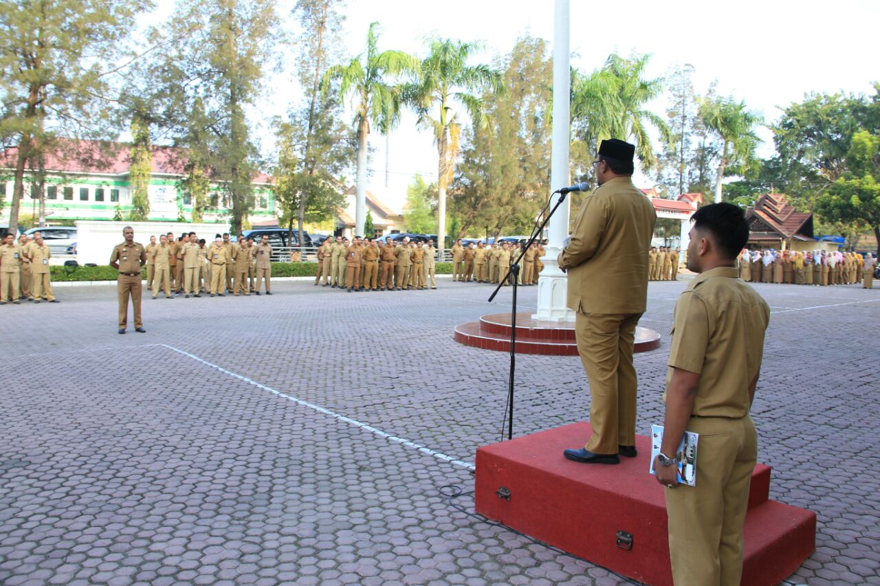 Wabup Pimpin Upacara Apel Gabungan