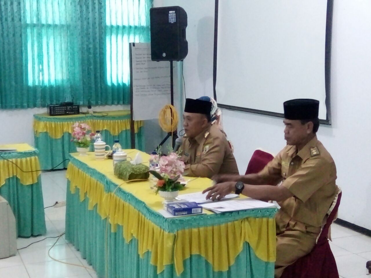 Novian Andusti memberikan Materi berkaitan dengan perjalanan karirnya mulai dari pengalaman sebelum hingga dilantik sebagai Sekretaris Daerah Provinsi Bengkulu