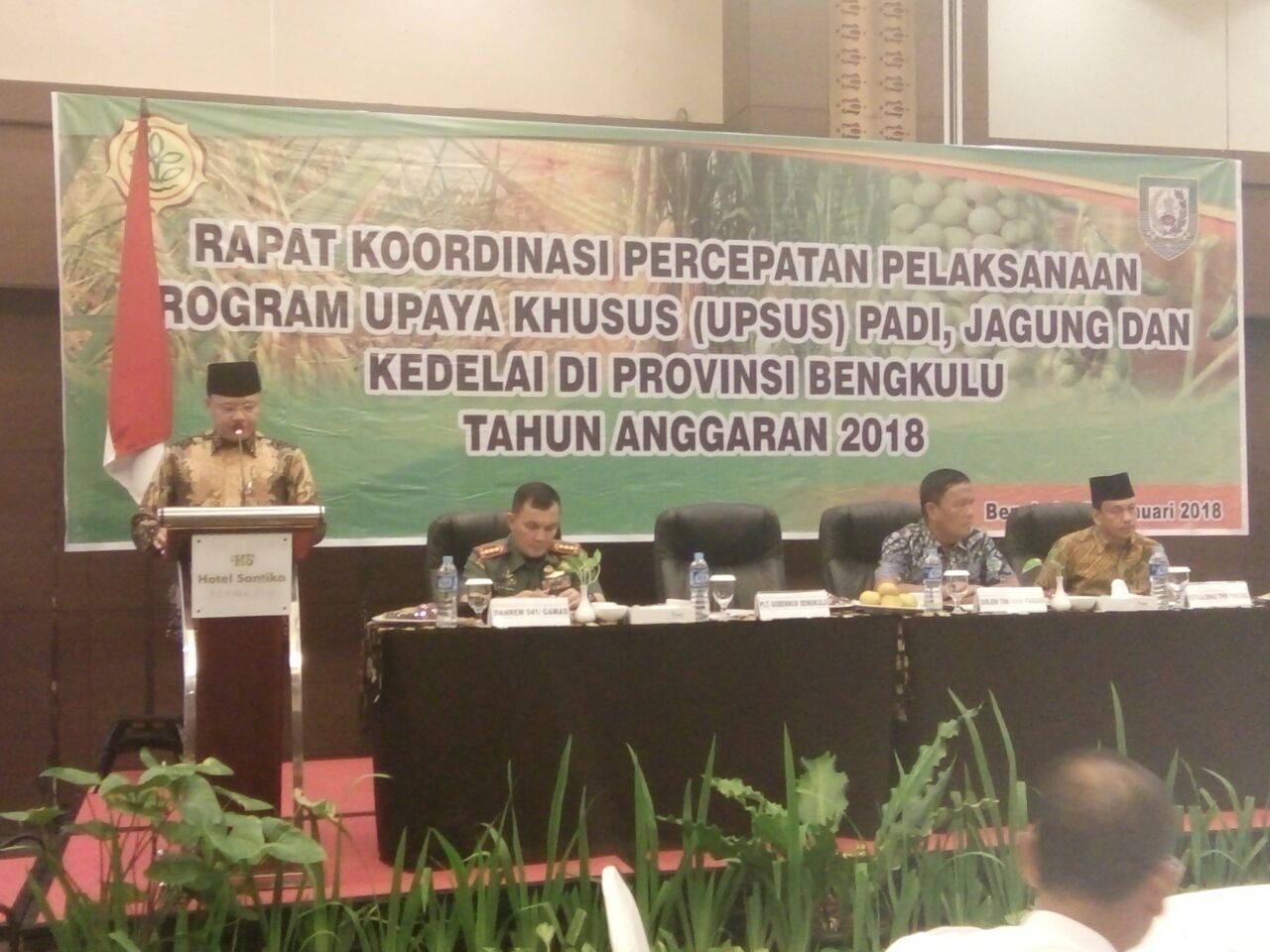 Plt Gubernur Bengkulu Rohidin Mersyah saat menyampaikan sambutan