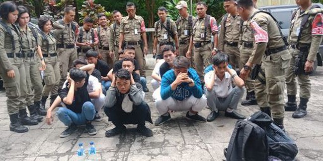 Pelajar yang diamankan Satpol PP