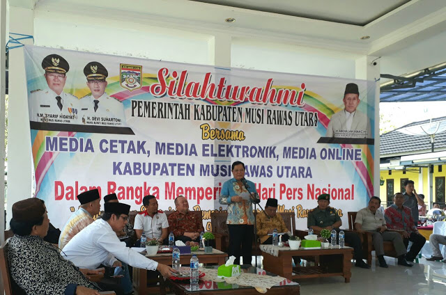 Bupati Musi rawas saat menghadiri acara HPN 2018