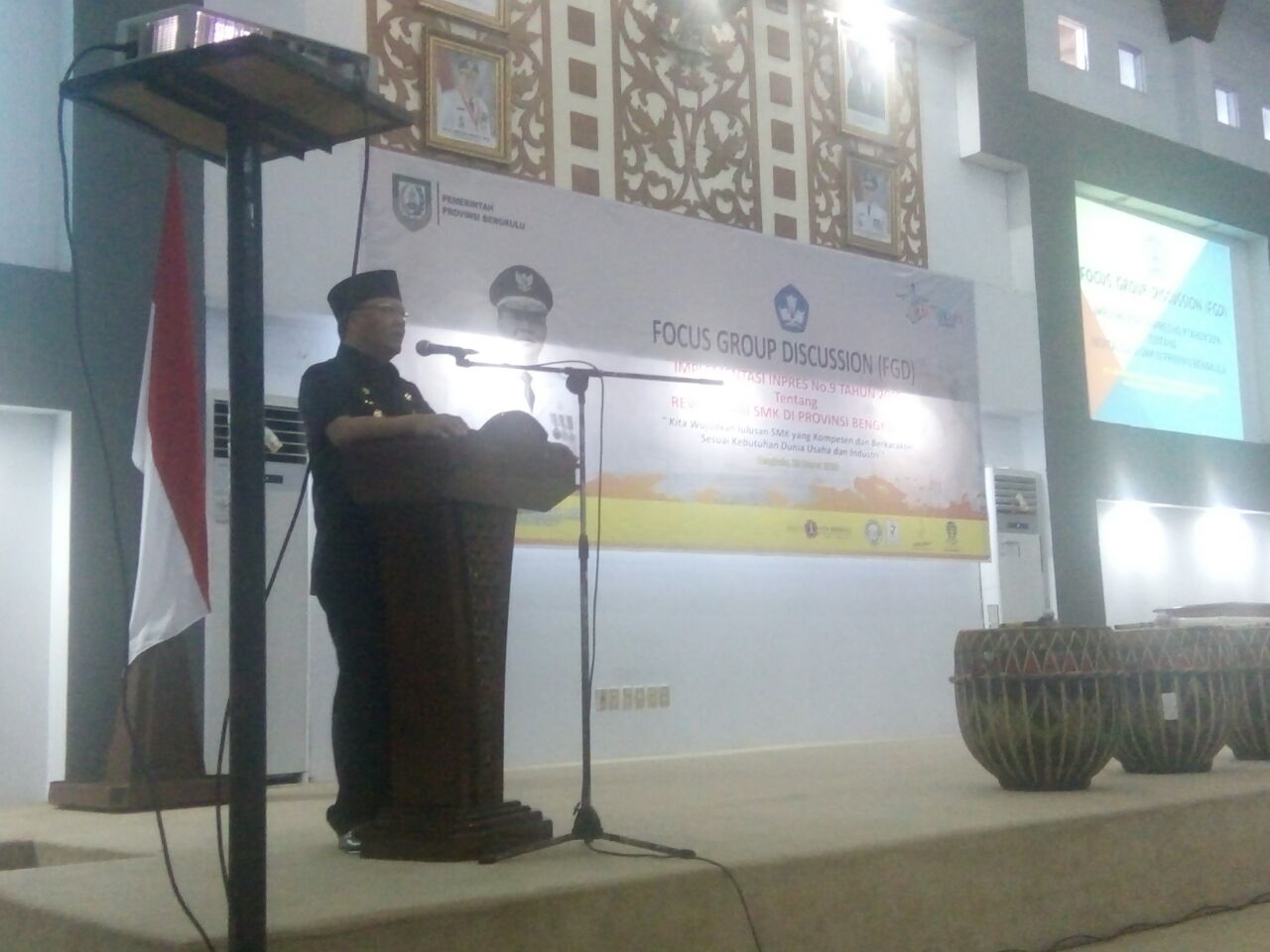 Plt Gubernur Rohidin Mersyah saat memberikan Sambutan