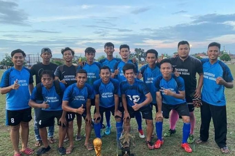 Kecamatan Gunung Agung Juarai Sepak Bola Bupati Tubaba Cup