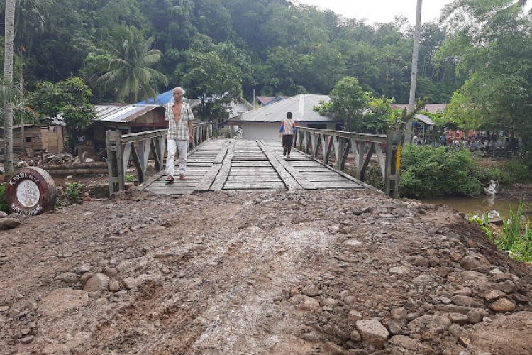 Pengganti Jembatan Ambruk di Batu Godang Selesai Dikerjakan