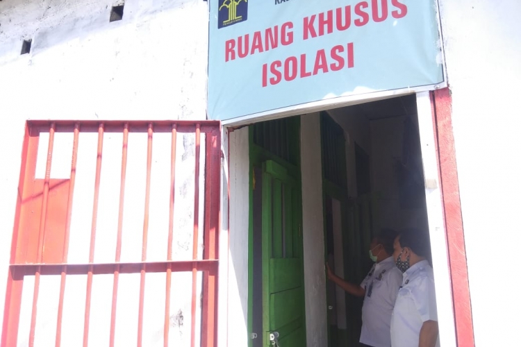 Ruang Isolasi mandiri yang disediakan Rumah Tahanan Kelas IIB Kabanjahe Karo bagi warga binaan baru untuk pencegahan penyebaran Covid-19