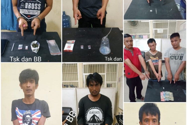 Satresnarkoba Polres Tanah Karo Amankan 9 Pelaku Narkoba