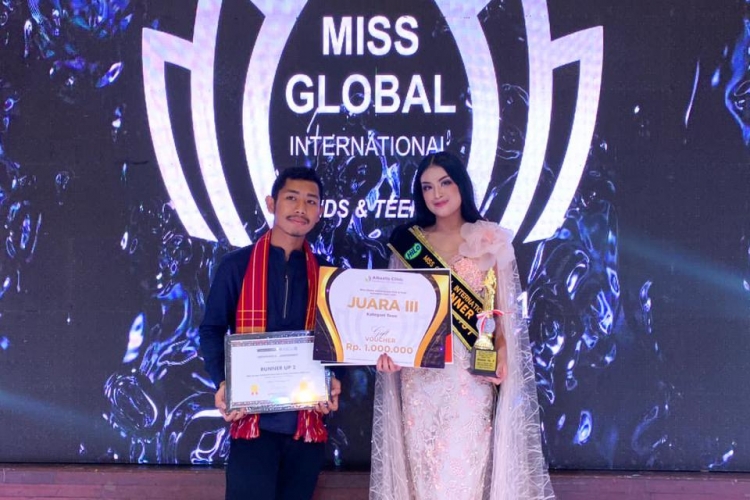 Sakina Raih Juara 3 Miss Global Internasional Sumut Bupati Karo Ucapkan Selamat
