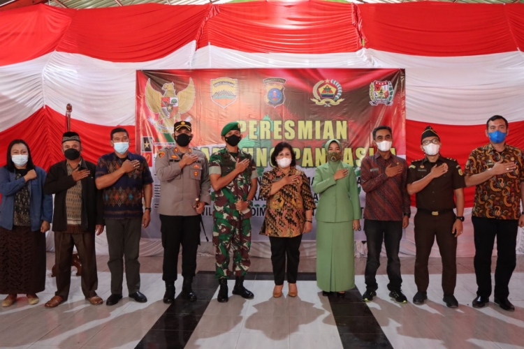 Forkopimda Karo Hadiri Peresmian Kampung Pancasila Di Desa Gurusinga