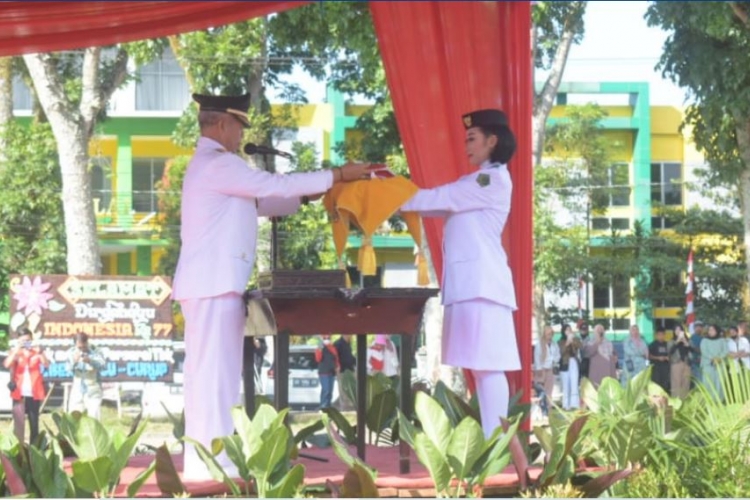 Upacara HUT RI Ke 77 Di Rejang Lebong ( Foto : MC RL )