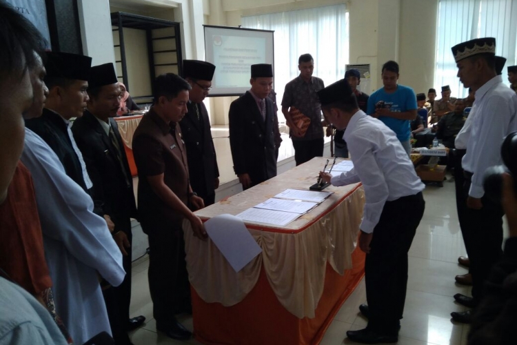Suasana Pelantikan PPS KPU Rejang Lebong