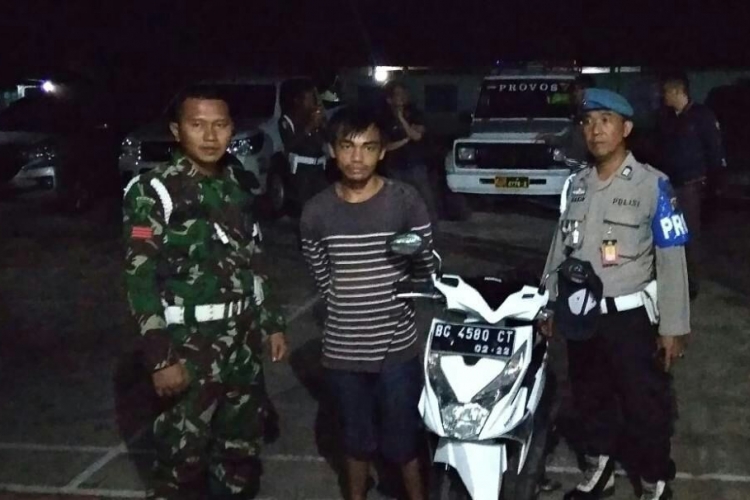 Tampak pelaku yang tertangkap