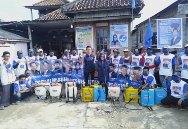 Dewan Mesuji Gelar Penyemprotan Disinfektan
