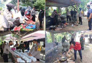 Peduli Warga Terdampak Polisi di Sidimpuan Dirikan Dapur Umum Covid-19
