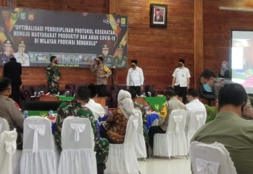 Korem 041/Gamas Bengkulu Gelar Webinar Optimalisasi  Protokol Kesehatan