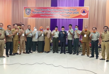 Rapat Koordinasi BPBD Pertegas Fungsi Dana Hibah Rehabilitasi dan Rekonstruksi