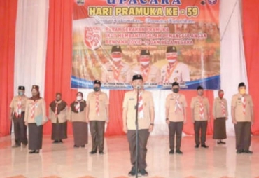 Peringatan Hari Pramuka Kadisdik Lubuklinggau Jadi Irup