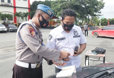 Polda Kepri Lakukan Pendisiplinan Penerapan Protokol Kesehatan