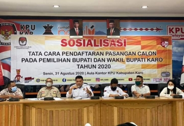 KPU Karo Sosialisasikan Tata Cara Pendaftaran 