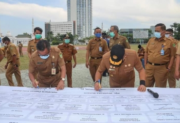 ASN Pemko Batam Tandatangani Pernyataan Netralitas Pilkada