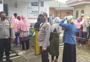 Polres Batu Bara Amankan Pendistribusian BST