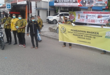 Pengurus Daerah AMPG Aceh Bagikan Ratusan Masker