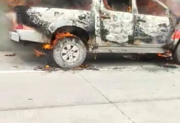 Mobil Dinas BPPRD Batu Bara Hangus Terbakar 