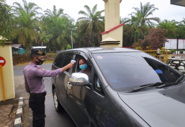 Cegah Covid-19, Masuk Polres Mukomuko Wajib Terapkan Prokes