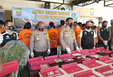 Polres Tanah Karo Berhasil Ungkap 20 Kasus dan Tetapkan 24 Tersangka