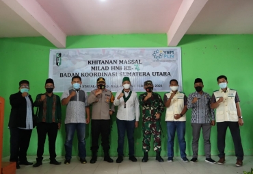 Kapolres Dairi Hadiri Pelaksanaan Khitan Massal oleh HMI di STAIS Al-Ikhlas