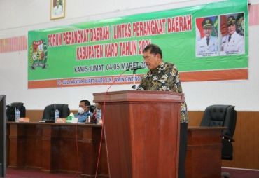 Bupati Karo : Pembangunan Yang Baik Harus Didukung Dengan Data Valid Dan Akurat